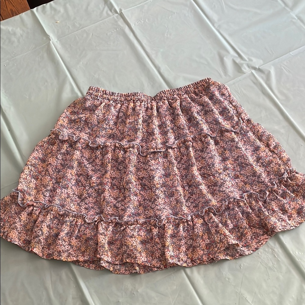 Floral Ruffle Skirt